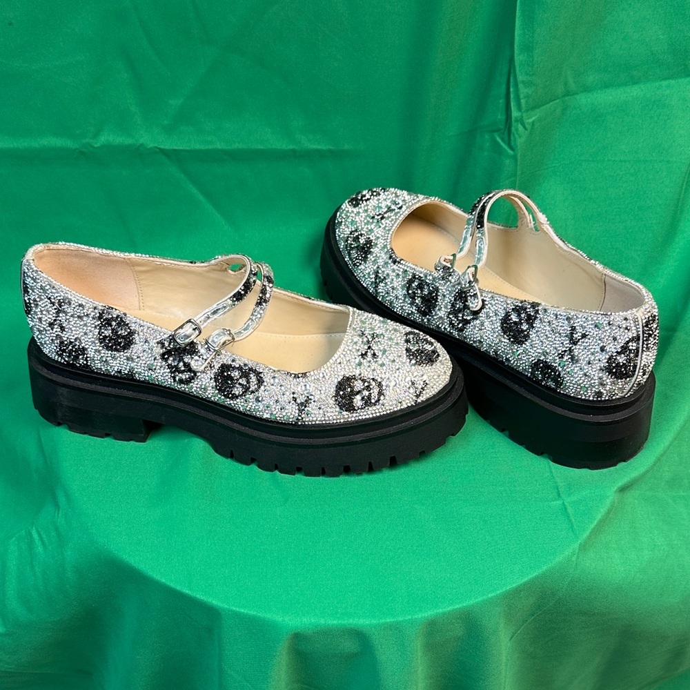 Betsey Johnson Black and White Mary Jane Platform Shoes